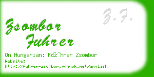 zsombor fuhrer business card